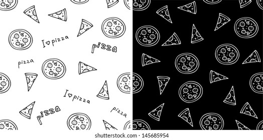 pizza seamless pattern