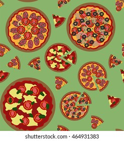 Pizza seamless pattern
