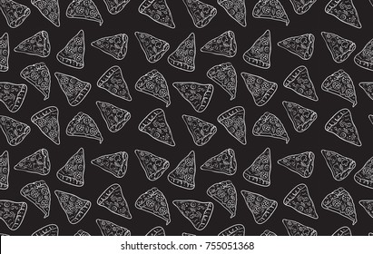 Pizza seamless pattern