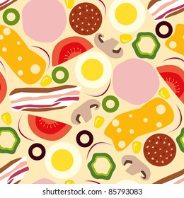 pizza seamless pattern