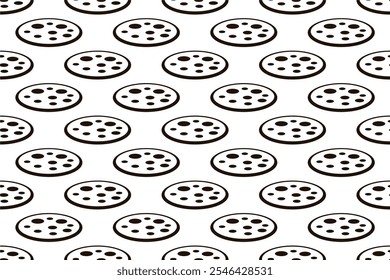 Pizza seamless pattern background. Fast food seamless pattern can be used as wrapping paper, digital banner, social media banner, and more.