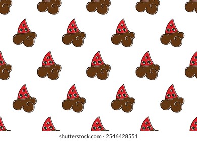 Pizza seamless pattern background. Fast food seamless pattern can be used as wrapping paper, digital banner, social media banner, and more.
