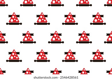 Pizza seamless pattern background. Fast food seamless pattern can be used as wrapping paper, digital banner, social media banner, and more.