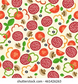 pizza seamless pattern eps10