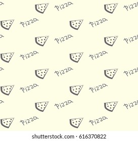 pizza seamless pattern, modern background simple slice