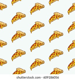 Pizza seamless pattern vector collection