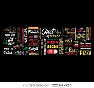 Pizza seamless pattern Wallpaper For Wall Shop Restaurant Print Vector Format