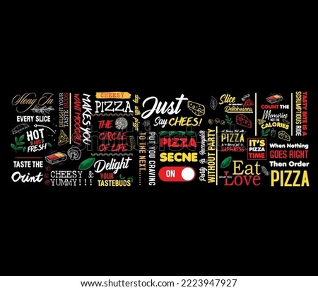 Pizza seamless pattern Wallpaper For Wall Shop Restaurant Print Vector Format