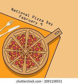 pizza served on the table, National Pizza Day February 9