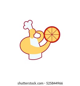 Pizza Service Logo Design Template Element