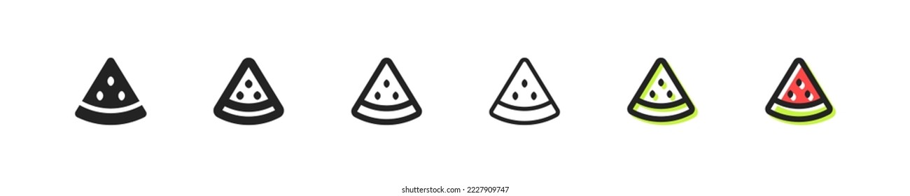 Pizza set icon. Fast food, street foos, eat, meal, dinner, , french fries, high-calorie, deep fried potatoes, burger, sandwich. Fatty food concept. Vector line icon on white background