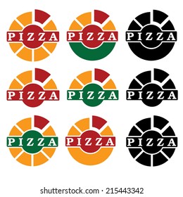 pizza set vector design template