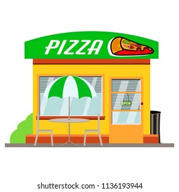 The pizza shop flat design