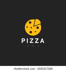 Plantilla de diseño del logotipo de la tienda de pizza