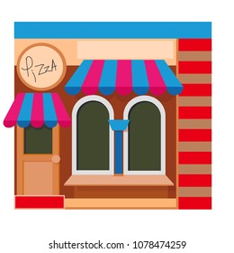 Pizza shop vector illustration