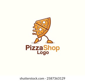 pizza shop vector logo design