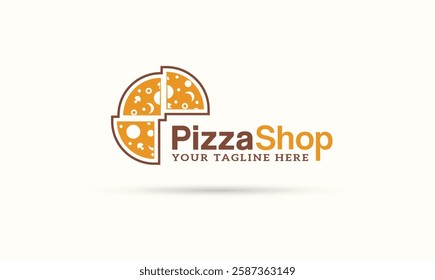 pizza shop vector logo design