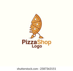 pizza shop vector logo design