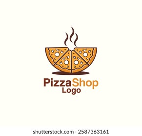 pizza shop vector logo design