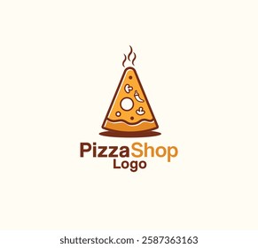 pizza shop vector logo design