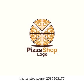 pizza shop vector logo design