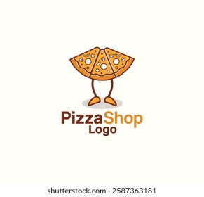 pizza shop vector logo design