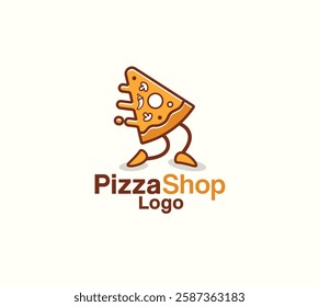 pizza shop vector logo design