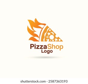 pizza shop vector logo design