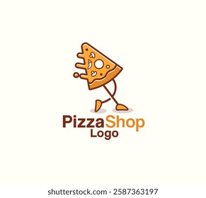 pizza shop vector logo design