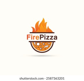 pizza shop vector logo design