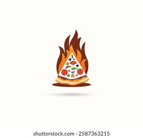 pizza shop vector logo design