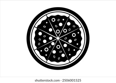 Pizza Silhouette Vector Art for Design Projects