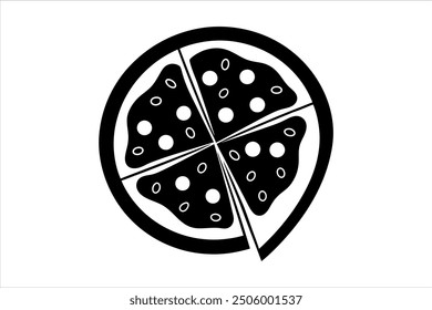 Pizza Silhouette Vector Art for Design Projects