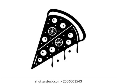 Pizza Silhouette Vector Art for Design Projects