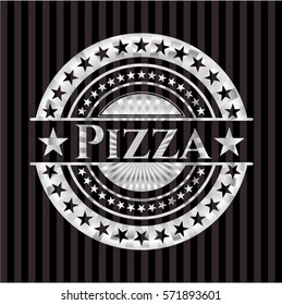 Pizza silver shiny badge