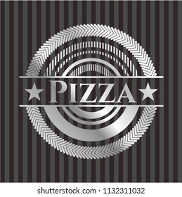 Pizza silvery emblem