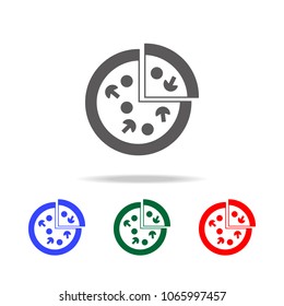 Pizza simple black eating icon. Elements of food multi colored icons. Premium quality graphic design icon. Simple icon for websites, web design, mobile app, info graphics on white background