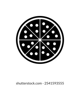 Pizza simple icon vector. Flat design. White background.ai