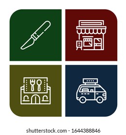 pizza simple icons set. Contains such icons as Slice, Cafe, Restaurant, Fast food, can be used for web, mobile and logo