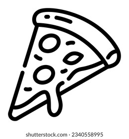 Pizza Simple Line Icon Symbol Logo