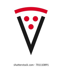 pizza simple logo. vector logo.