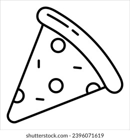 Pizza, icono de línea de vector simple relacionado con la fiesta