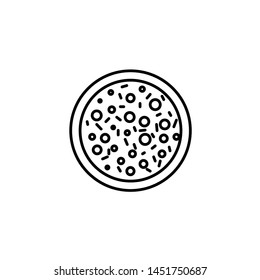pizza simple vector line icon