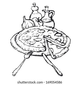 pizza sketch