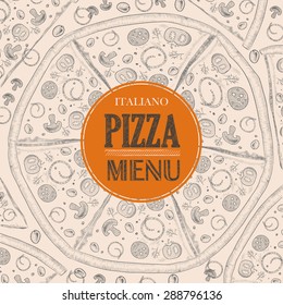 Pizza sketch background