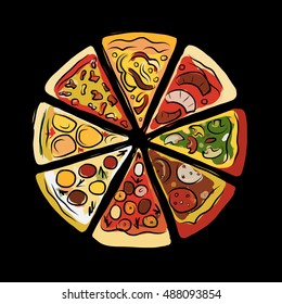 Pizza, sketch for your design