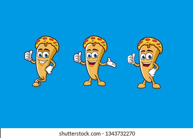 Pizza Slice Character Mascot logo designs