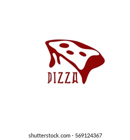 pizza slice with cheese vector design template