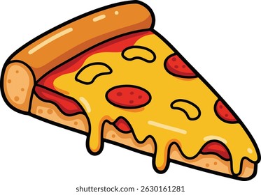 Pizza Slice Clipart Design on white background