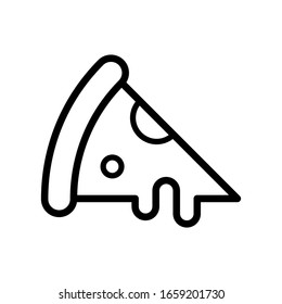 Pizza-Schnitt-Icon-Linie